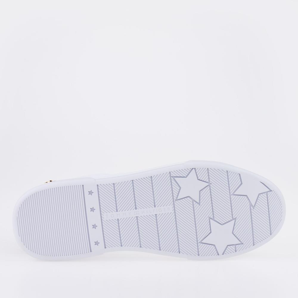 Boty Tommy Hilfiger Button Detail Court FW0FW06733-YBR - bílé