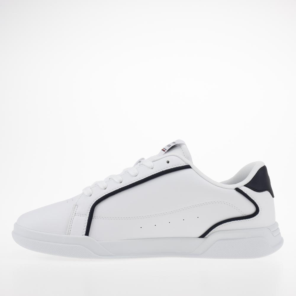 Boty Tommy Hilfiger Lo Cup Leather FM0FM04429-YBS - bílé