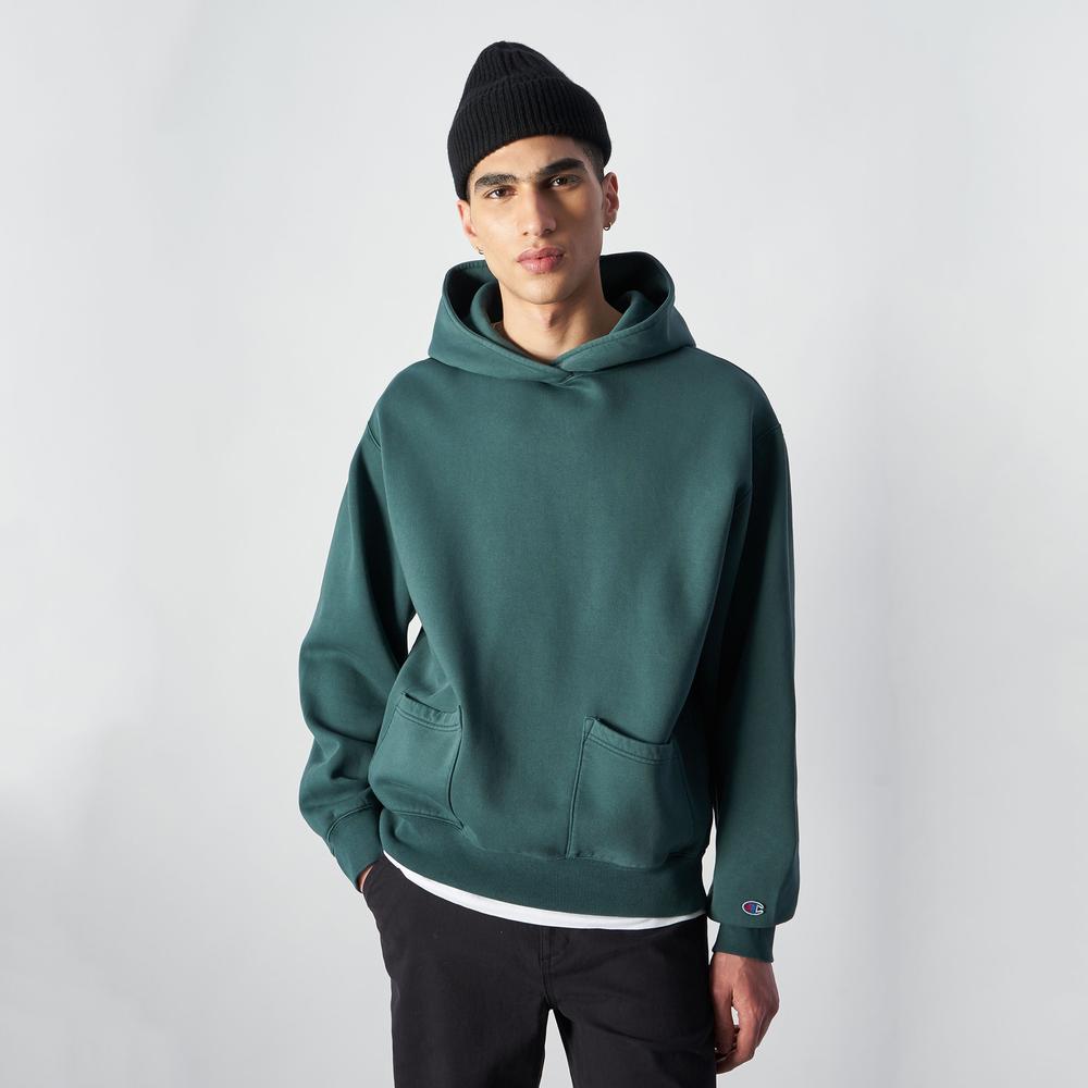 Mikina Champion Hooded Sweatshirt 220510-GS514 - zelené