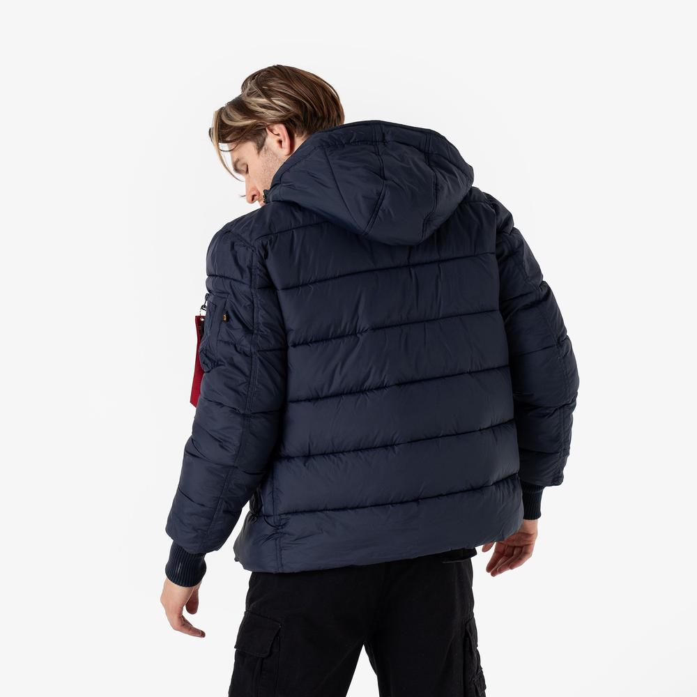 Bunda Alpha Industries Hooded Puffer 11811307 - tmavě modrě