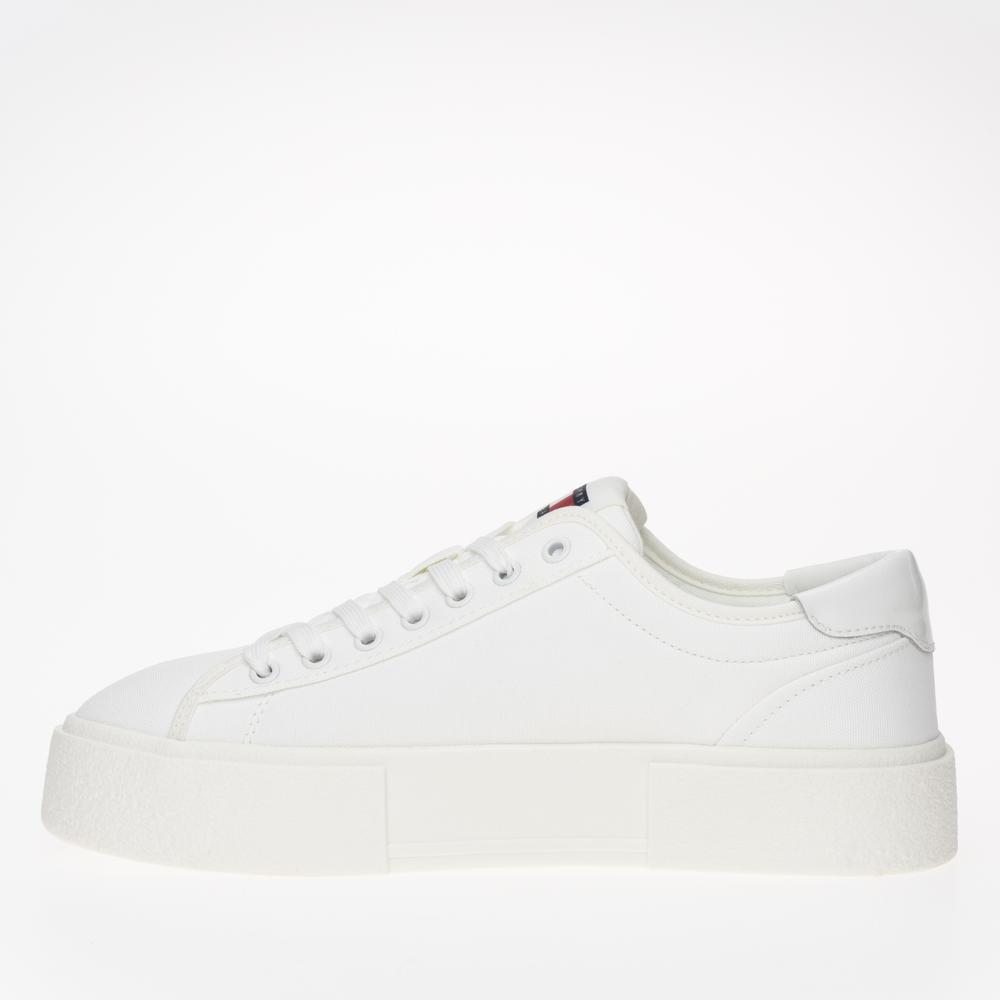Boty Tommy Jeans Floxing Flatform EN0EN02480-YBL - bílé
