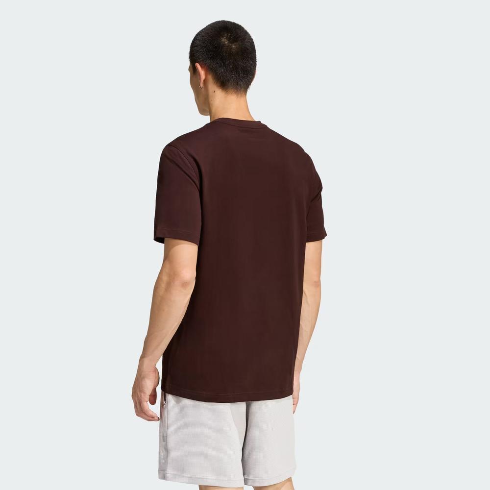 Tričko pánské adidas Originals Trefoil Essentials KE1146 - hnědé