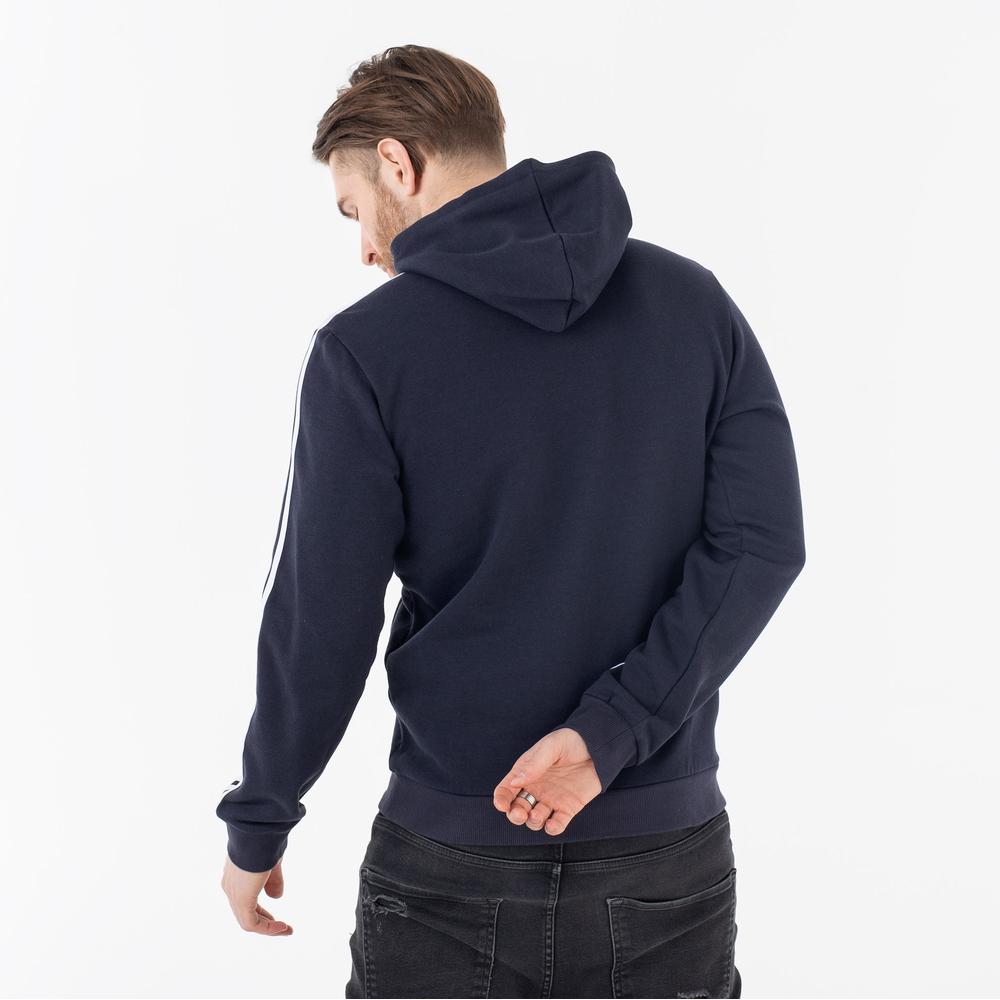 Mikina adidas Essentials Fleece 3-Stripes Logo Hoodie H14642 - tmavě modrě