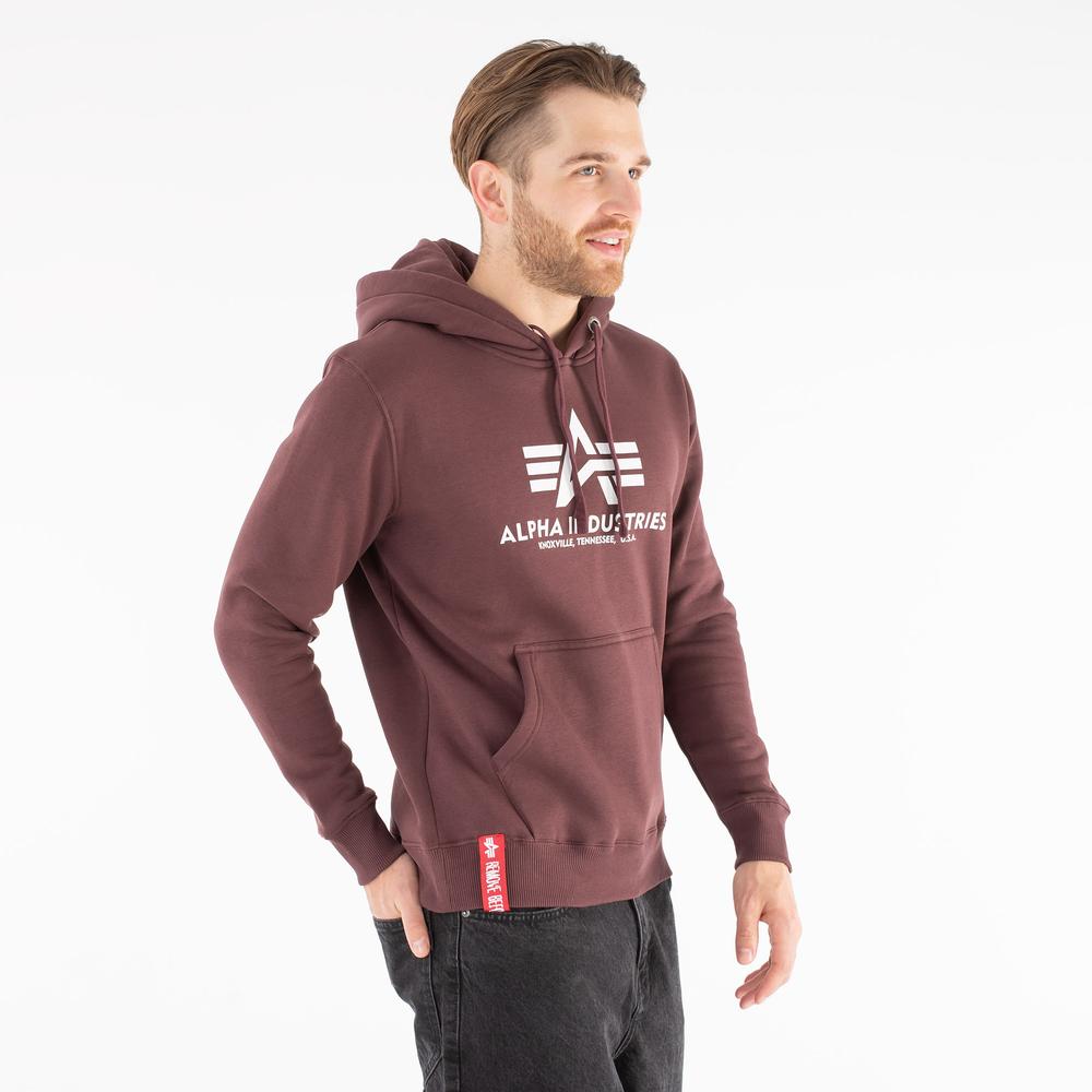 Mikina Alpha Industries Basic Hoody 17831221 - bordové