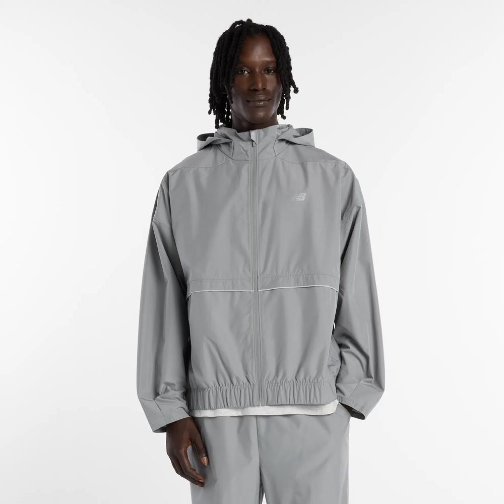 Pánská bunda New Balance MJO5BXYST - šedivé