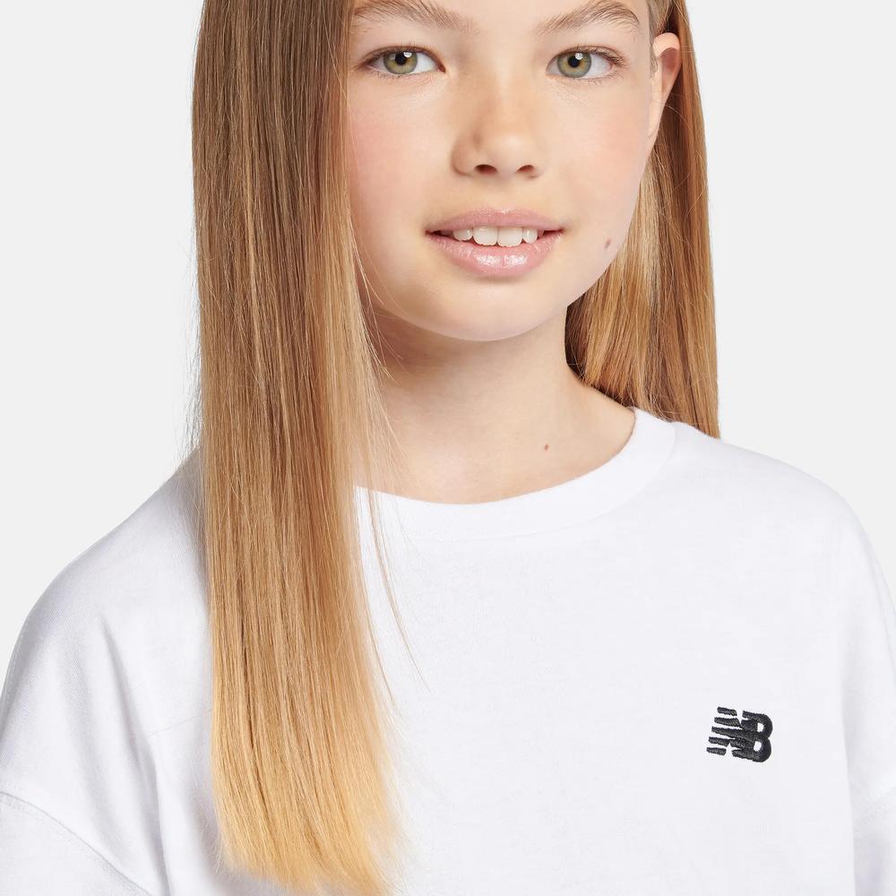 Tričko dětské New Balance LAKG0001BWE - bílé