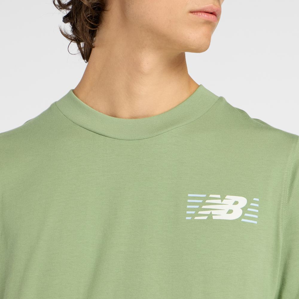 Pánské tričko New Balance MT6179UMAAR - zelené