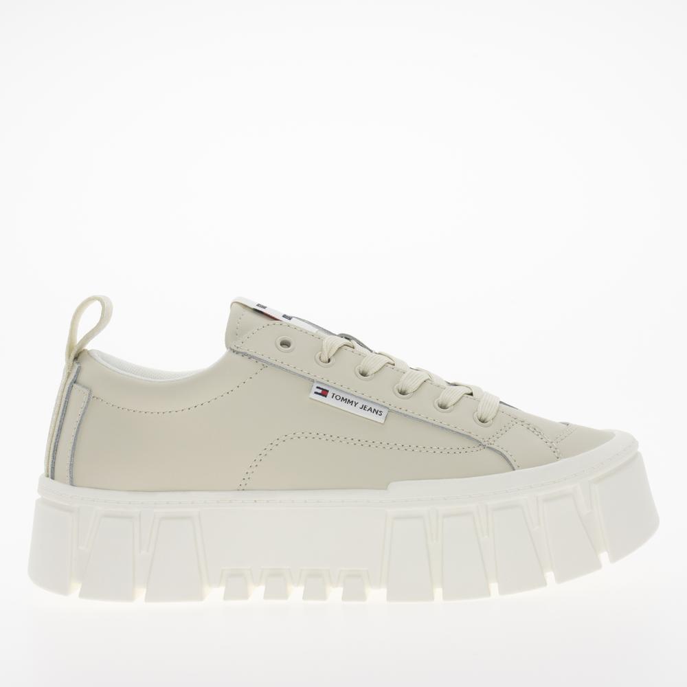 Boty Tommy Jeans Vulc Flatform LC Leather EN0EN02610-ACG - béžové