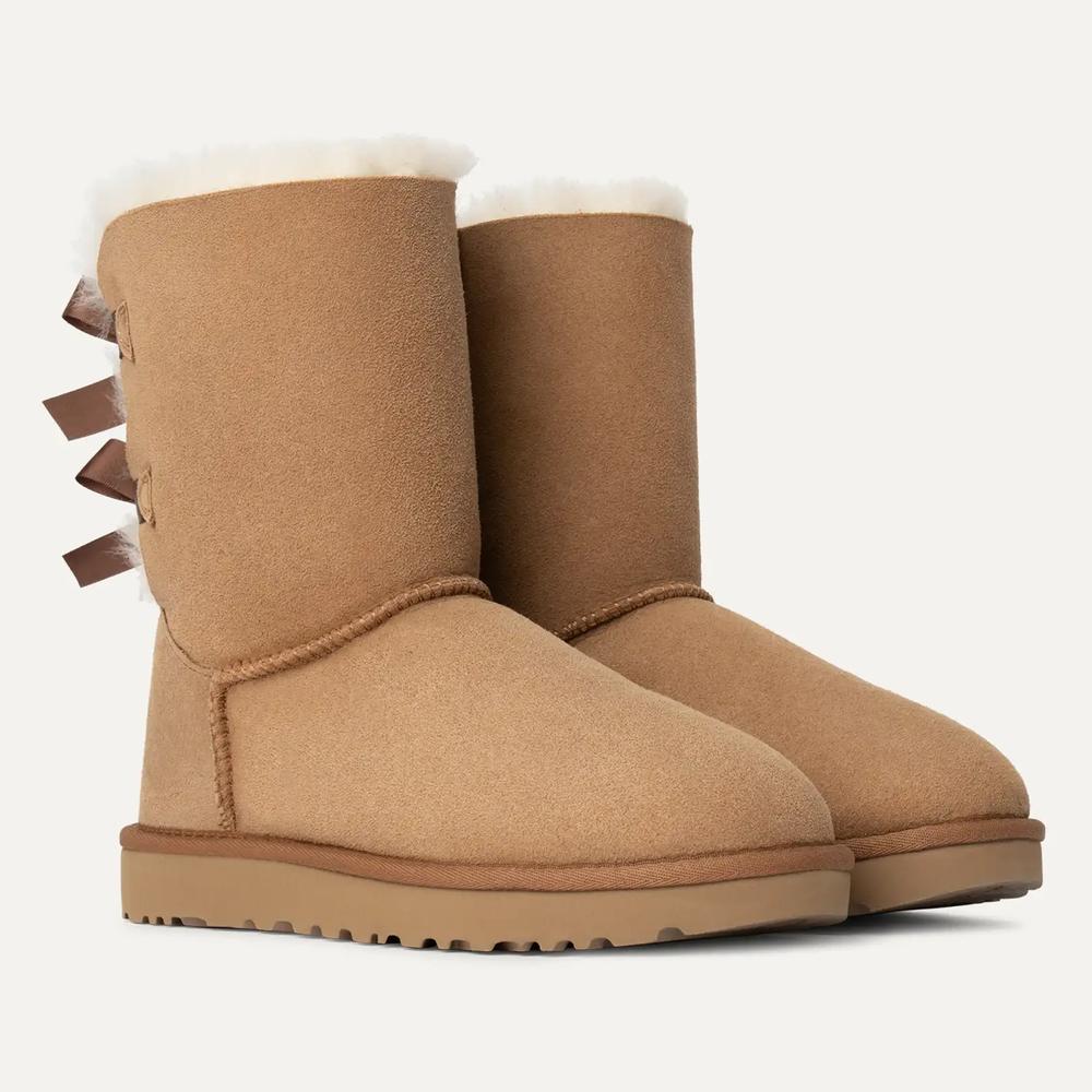 Boty dámské UGG W Bailey Bow II 1016225-CHE - hnedé