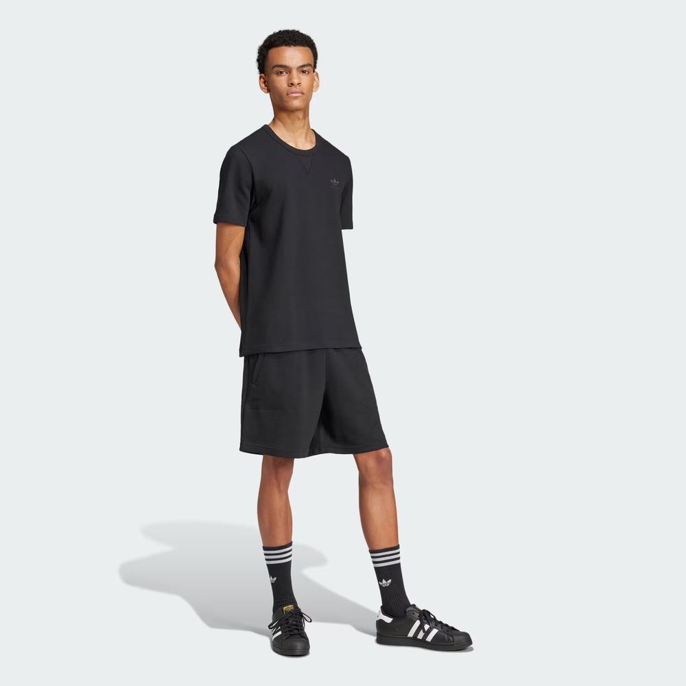 Tričko adidas Originals Trefoil Essentials Waffle IW5804 - černé