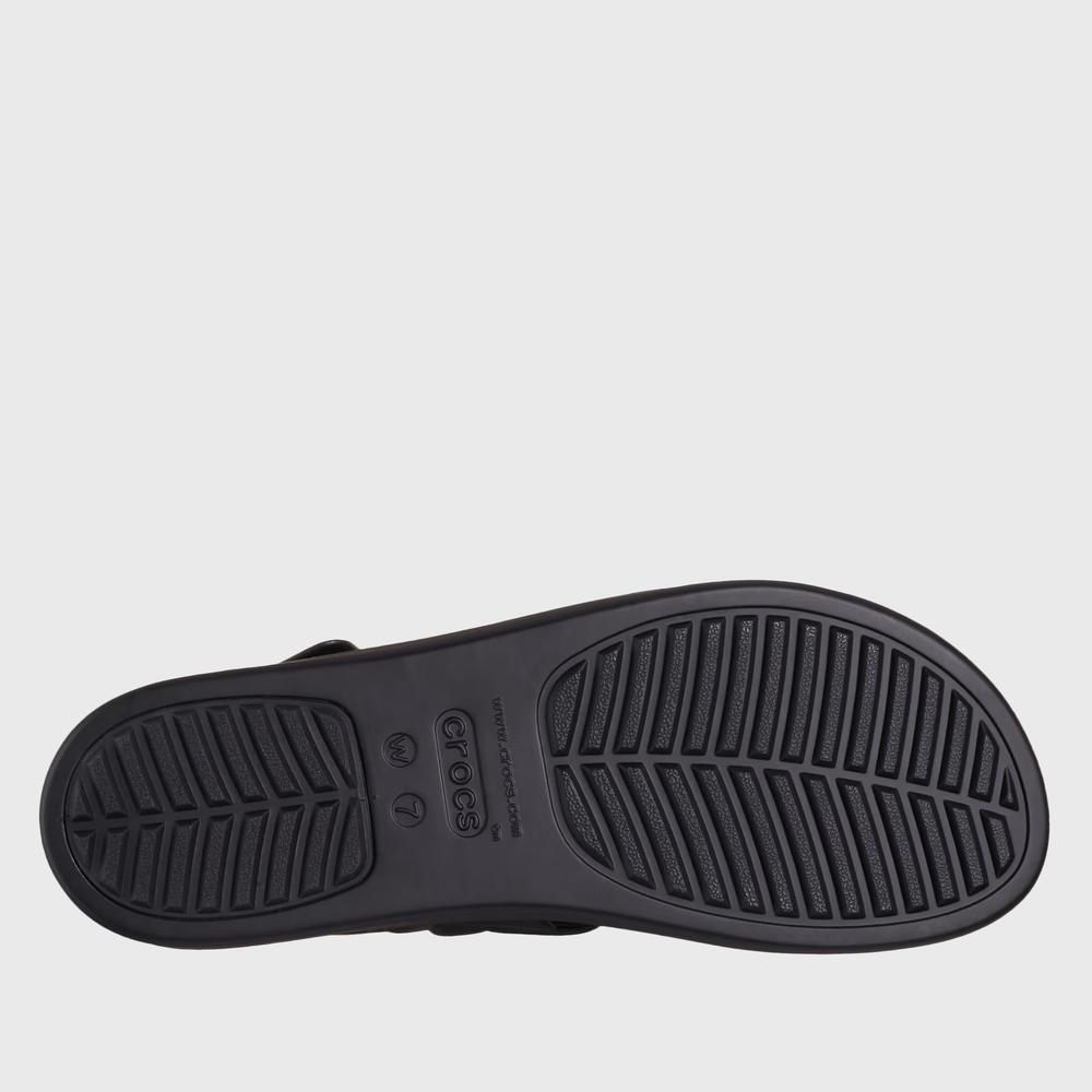 Žabky Crocs Brooklyn Woven Low Wedge 209977-060 - černé