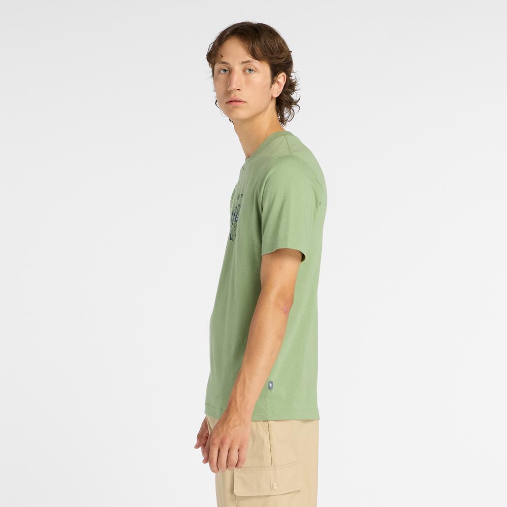 Pánské tričko New Balance MT61778SAAR - zelené