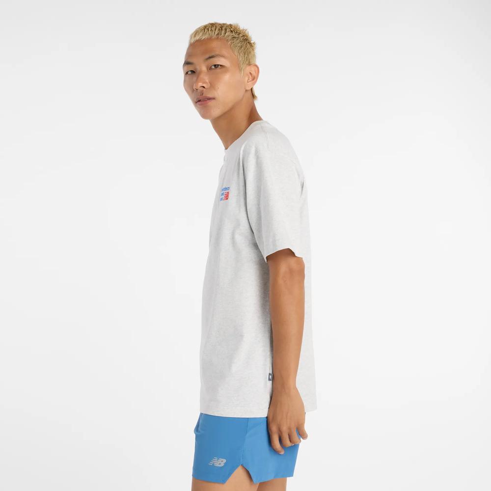 Pánské tričko New Balance MT41908AHH - šedivé