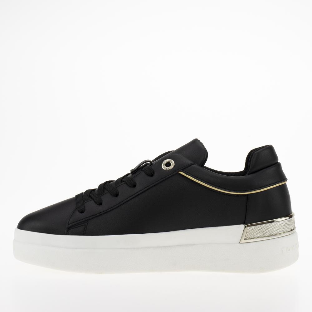 Boty Tommy Hilfiger Lux Metallic Cupsole FW0FW07030-BDS - černé