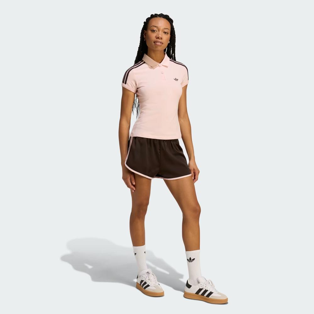 Krátké kalhoty dámské adidas Originals 3-Stripes Sprinter KC9006 - hnedé