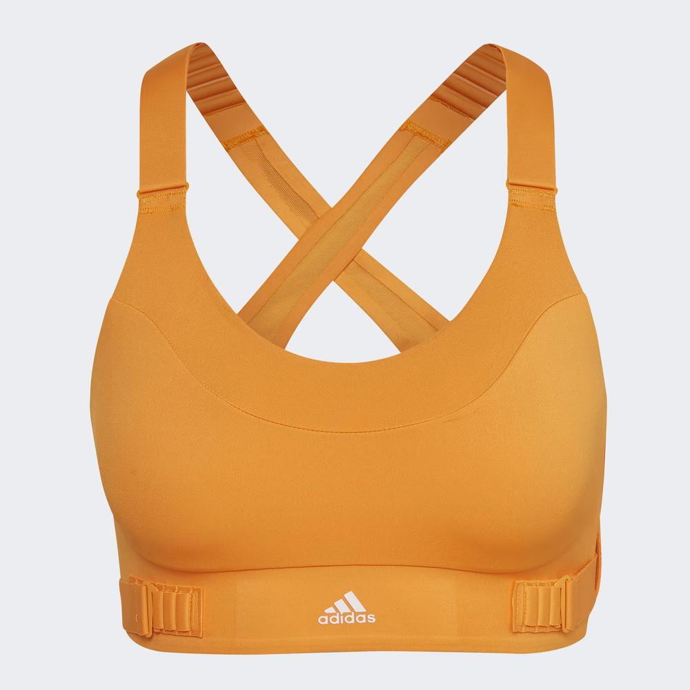 Sportovní podprsenka adidas Fastimpact Luxe Run High-Support HC5439 - oranžové