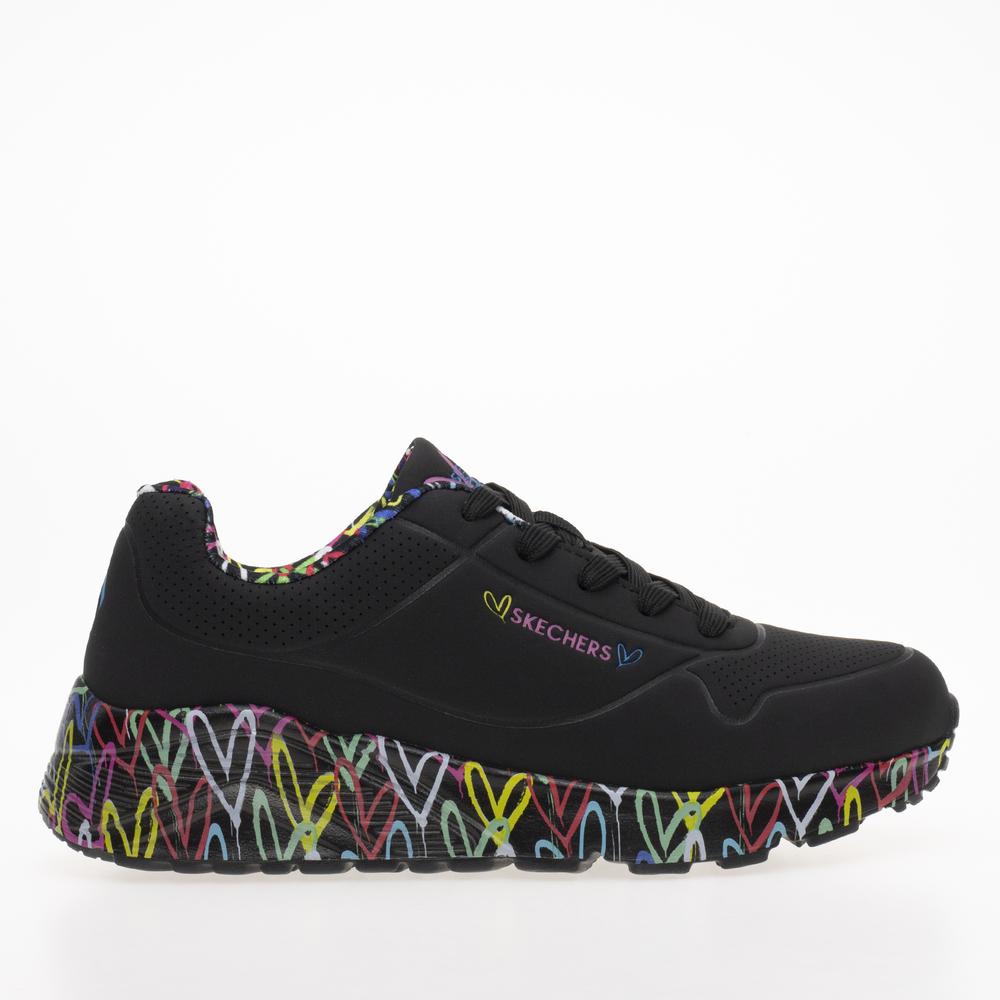 Boty Skechers Uno Lite Lovely Luv 314976LBKMT - černé