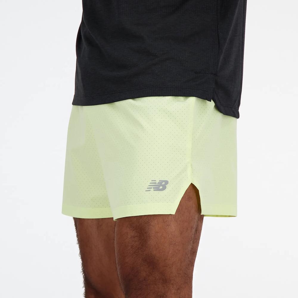 Pánské šortky New Balance MS41286LLT - žluté