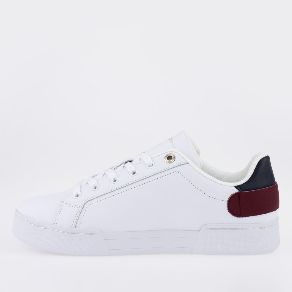 Boty Tommy Hilfiger Button Detail Court FW0FW06733-YBR - bílé