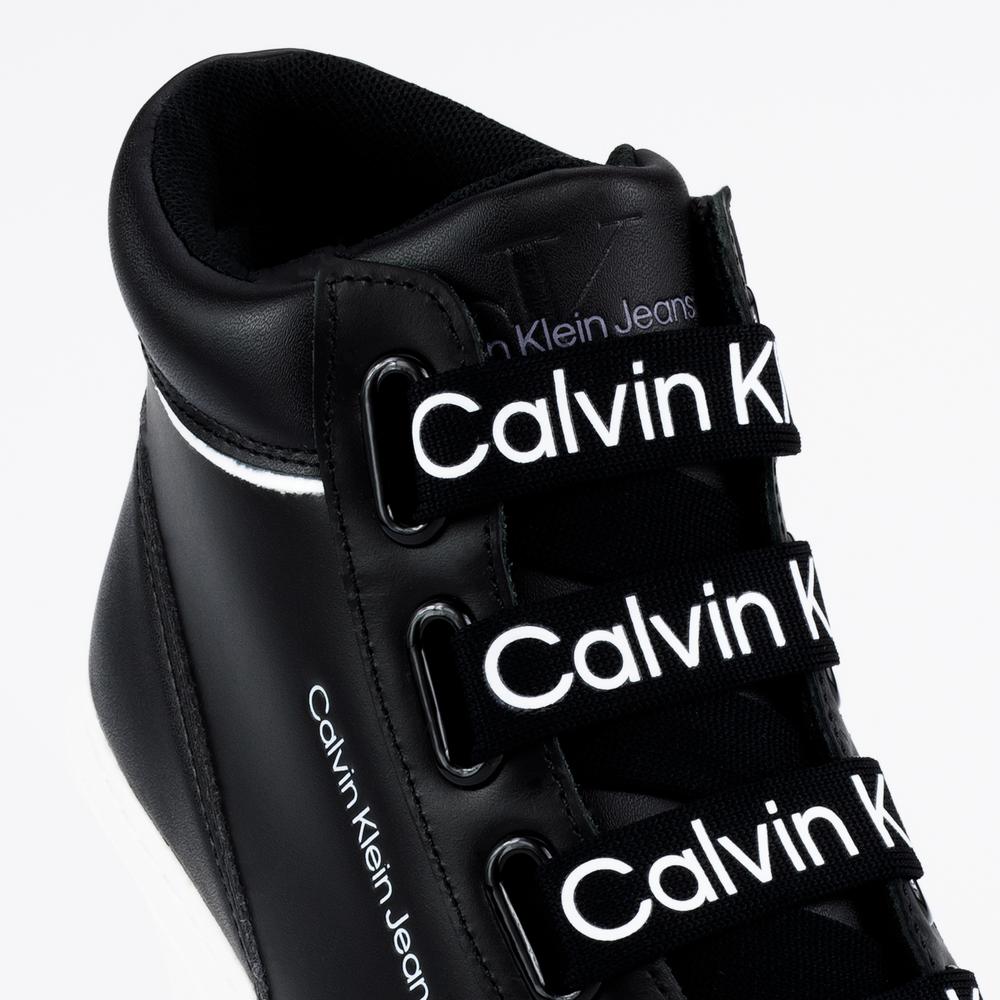 Boty Calvin Klein Flatform+ Mid Branded Laces YW0YW00869-0GJ - černé