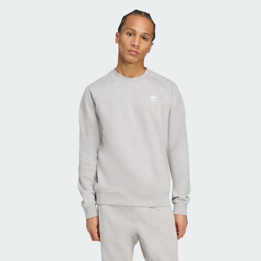 Mikina pánské adidas Originals Trefoil Essentials Crew JY6140 - šedivé