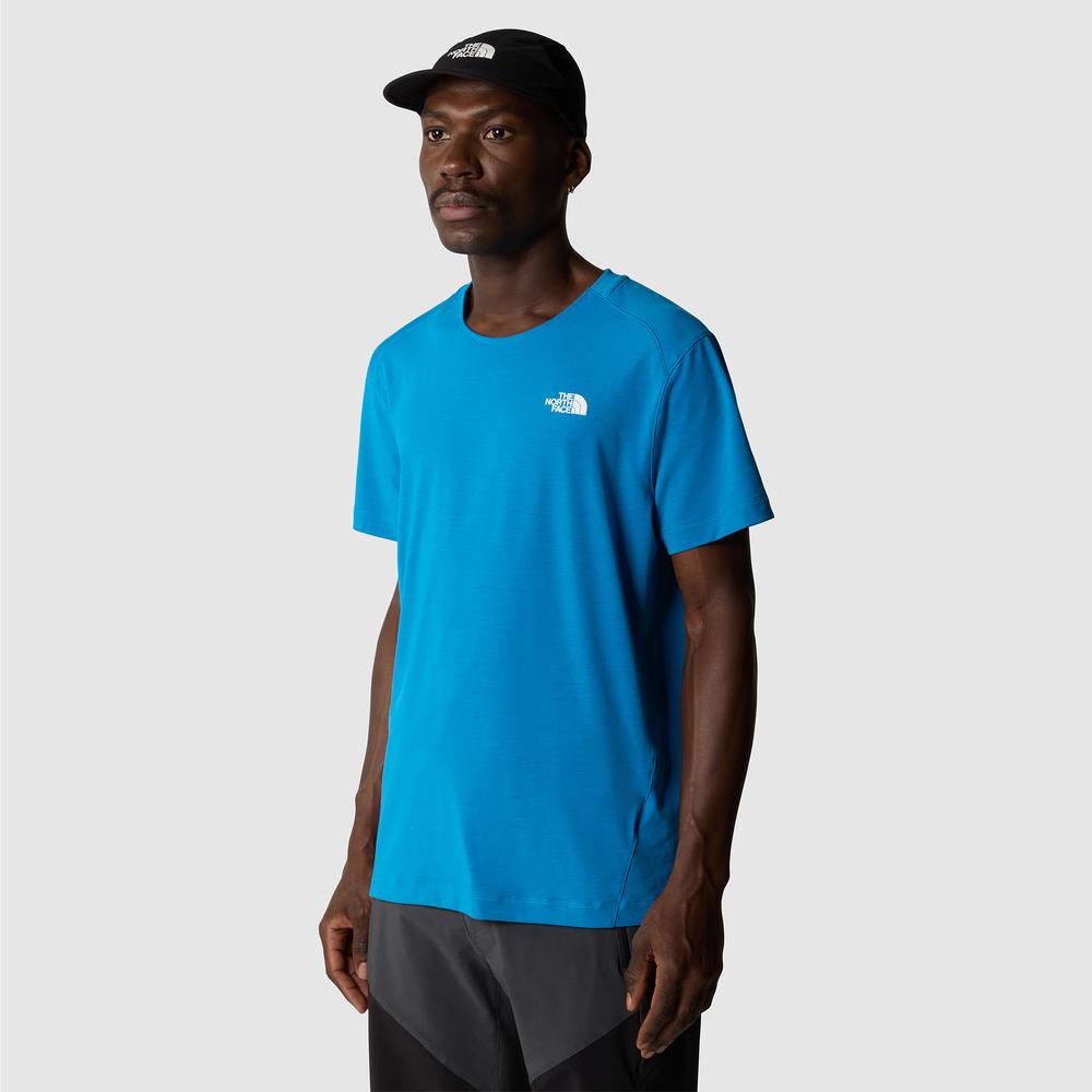Tričko The North Face Lightning Alpine 0A87H7RI31 - modré