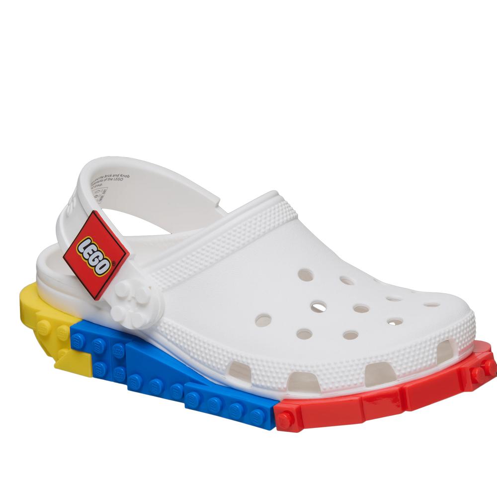 Dětské Žabky Crocs System Classic Clog 211874-100 - bílé