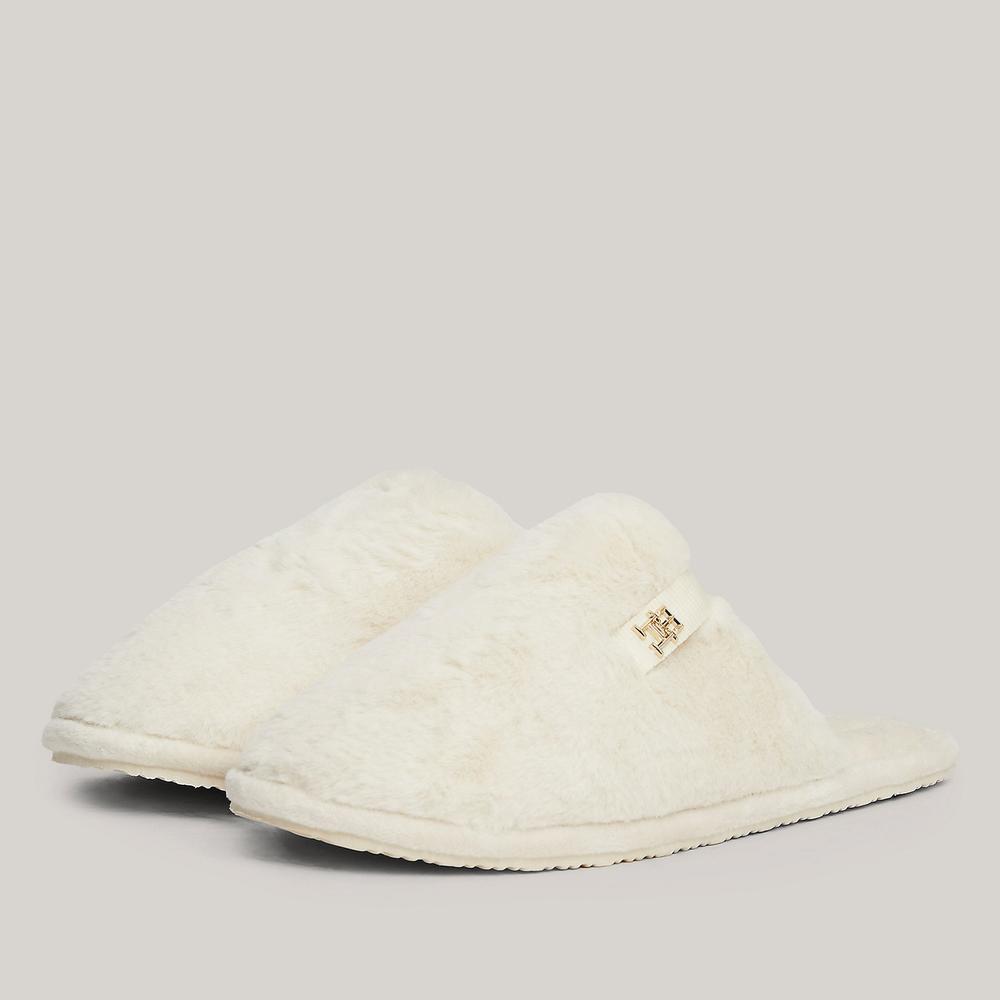 Žabky Tommy Hilfiger Comfort Home Slipper FW0FW08138-YBH - bílé