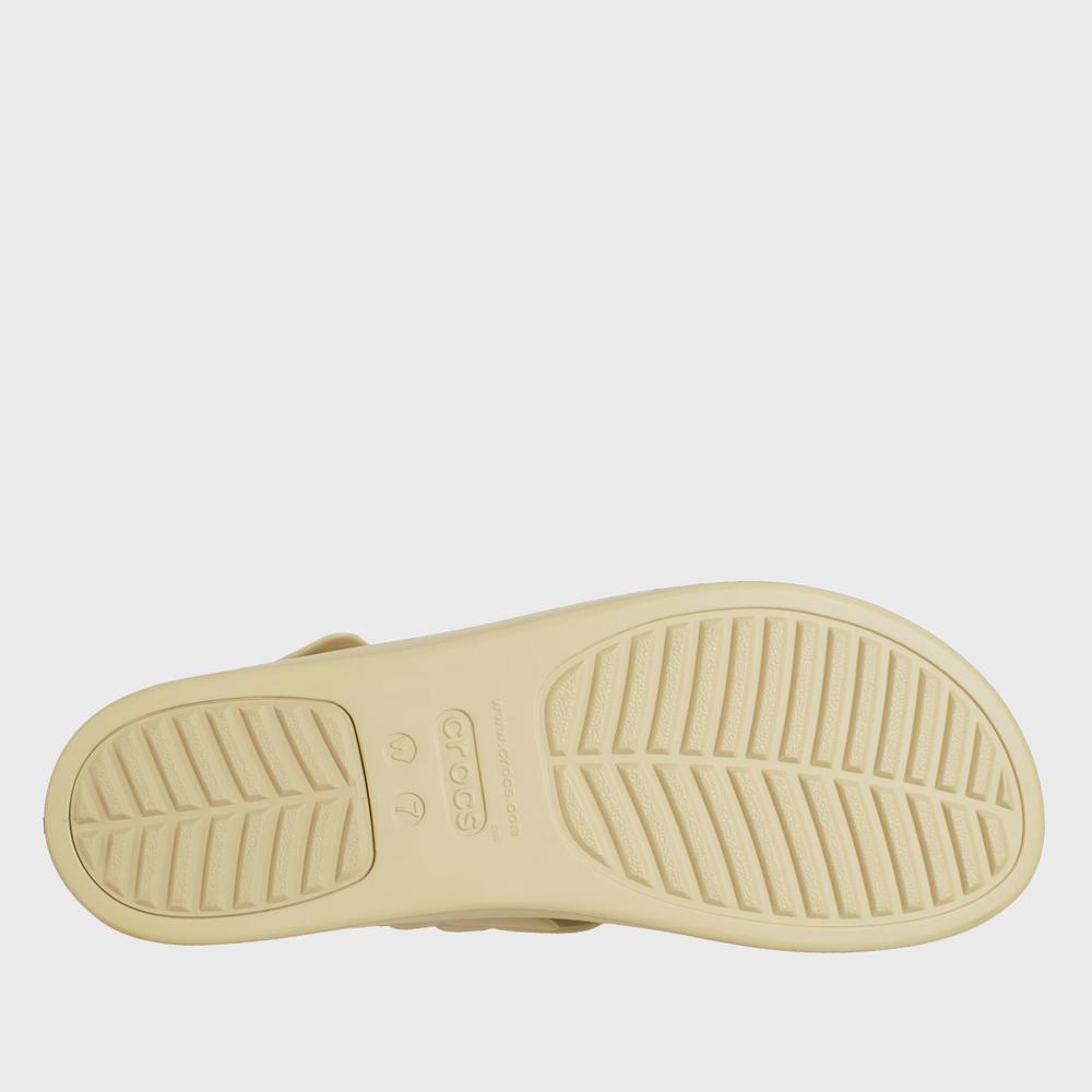 Žabky Crocs Brooklyn Woven Low Wedge 209977-212 - béžové