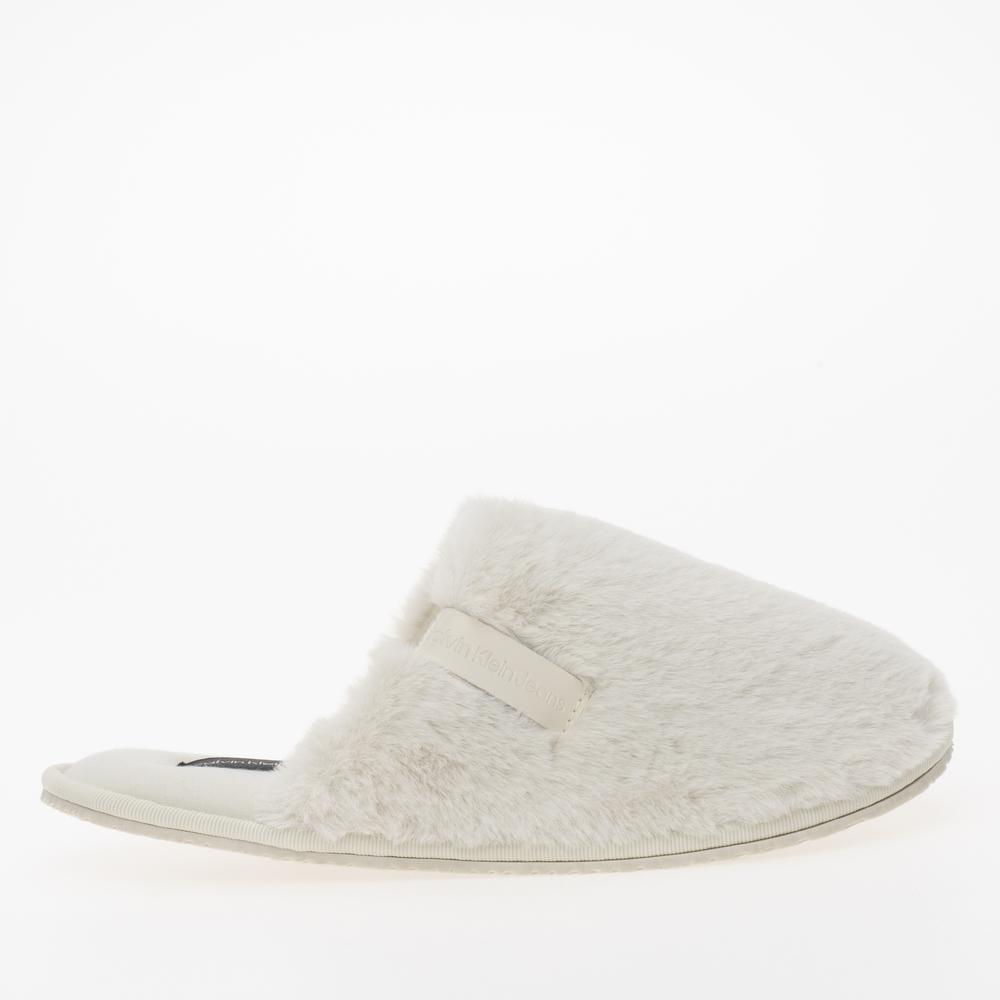 Boty Calvin Klein Hotel Slipper Fur After Glow YW0YW01593-ACF - bílé