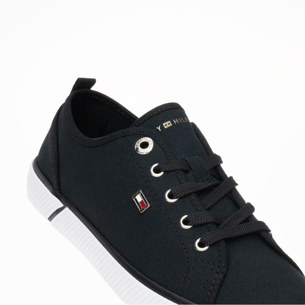 Boty Tommy Hilfiger Vulc Canvas FW0FW08063-BDS - černé