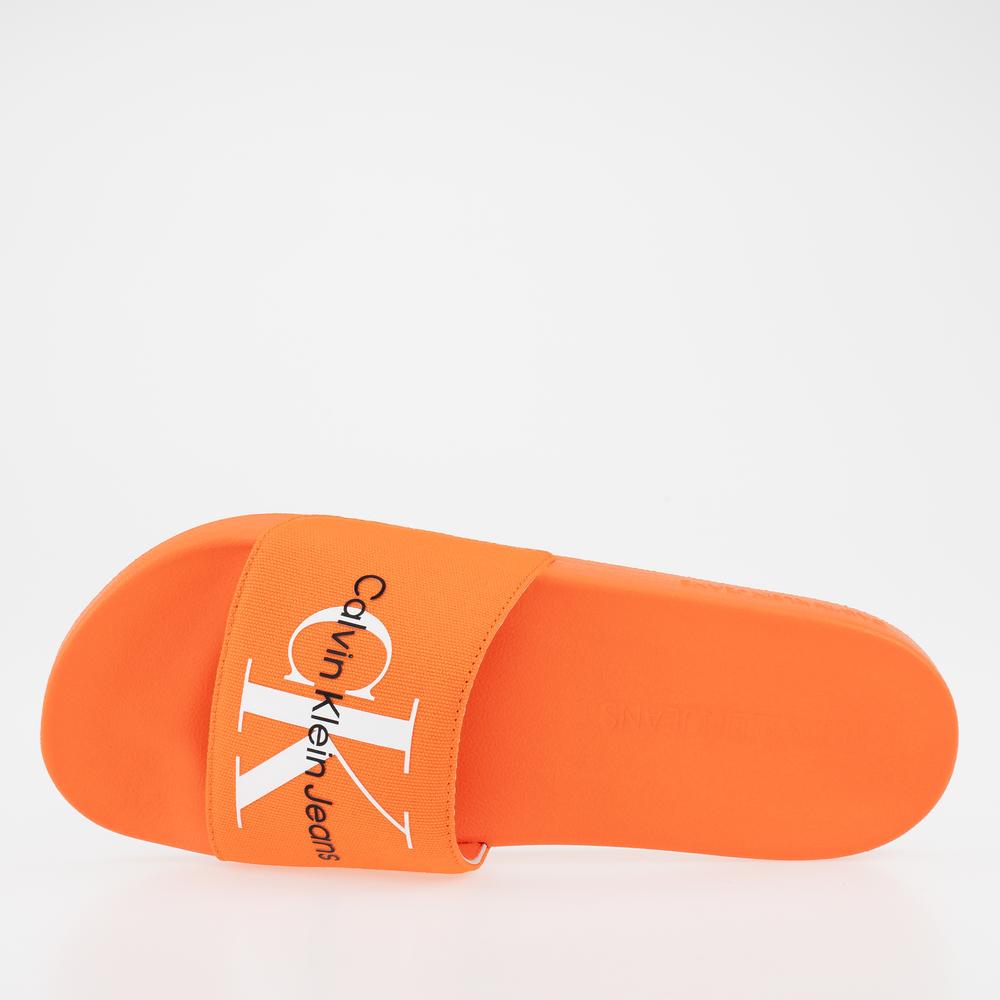Žabky Calvin Klein Slide Monogram CO YM0YM00061-0JG - oranžové