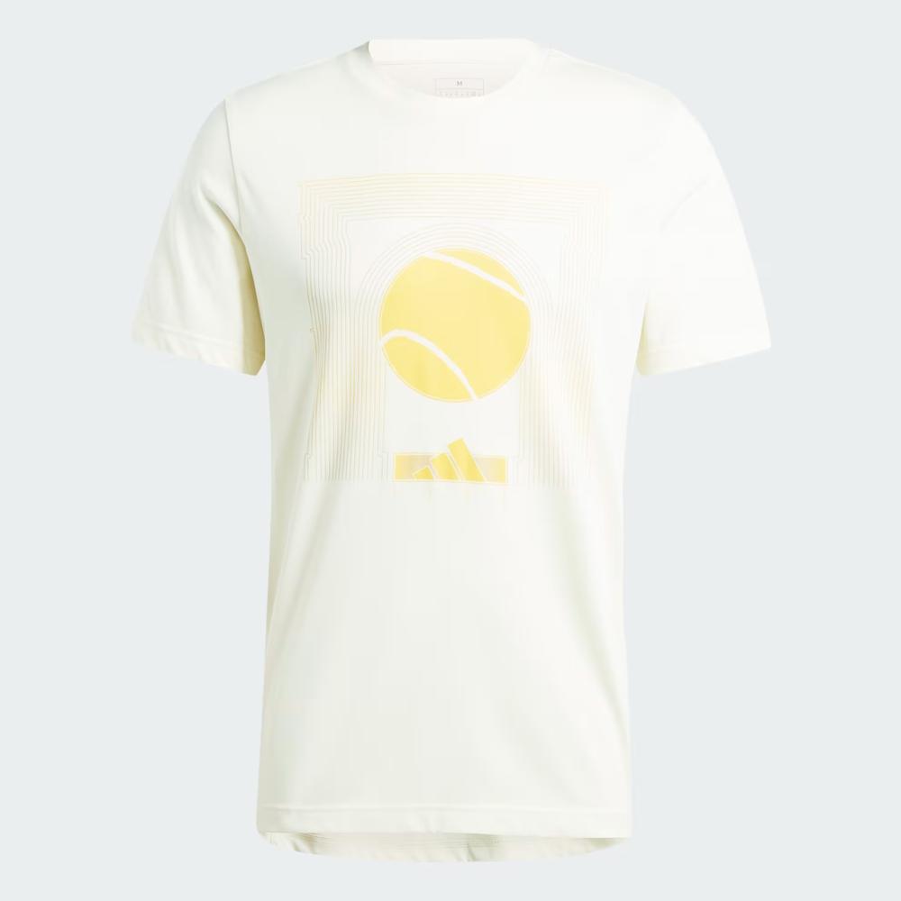 Tričko adidas Aeroready Tennis ARC De Ball IS2414 - bílé