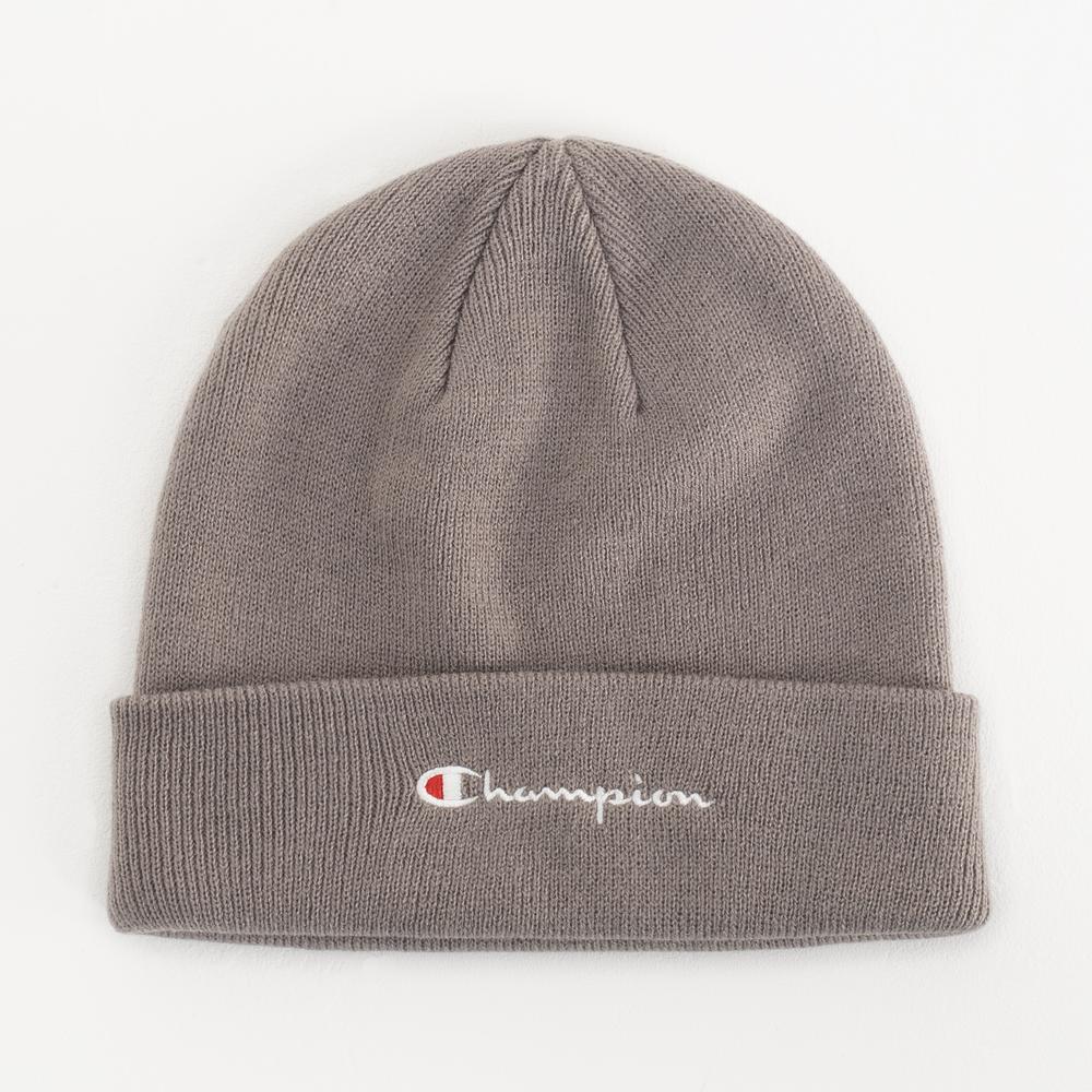 Čepice Champion Script Logo Beanie 806064-ES072 - šedivé