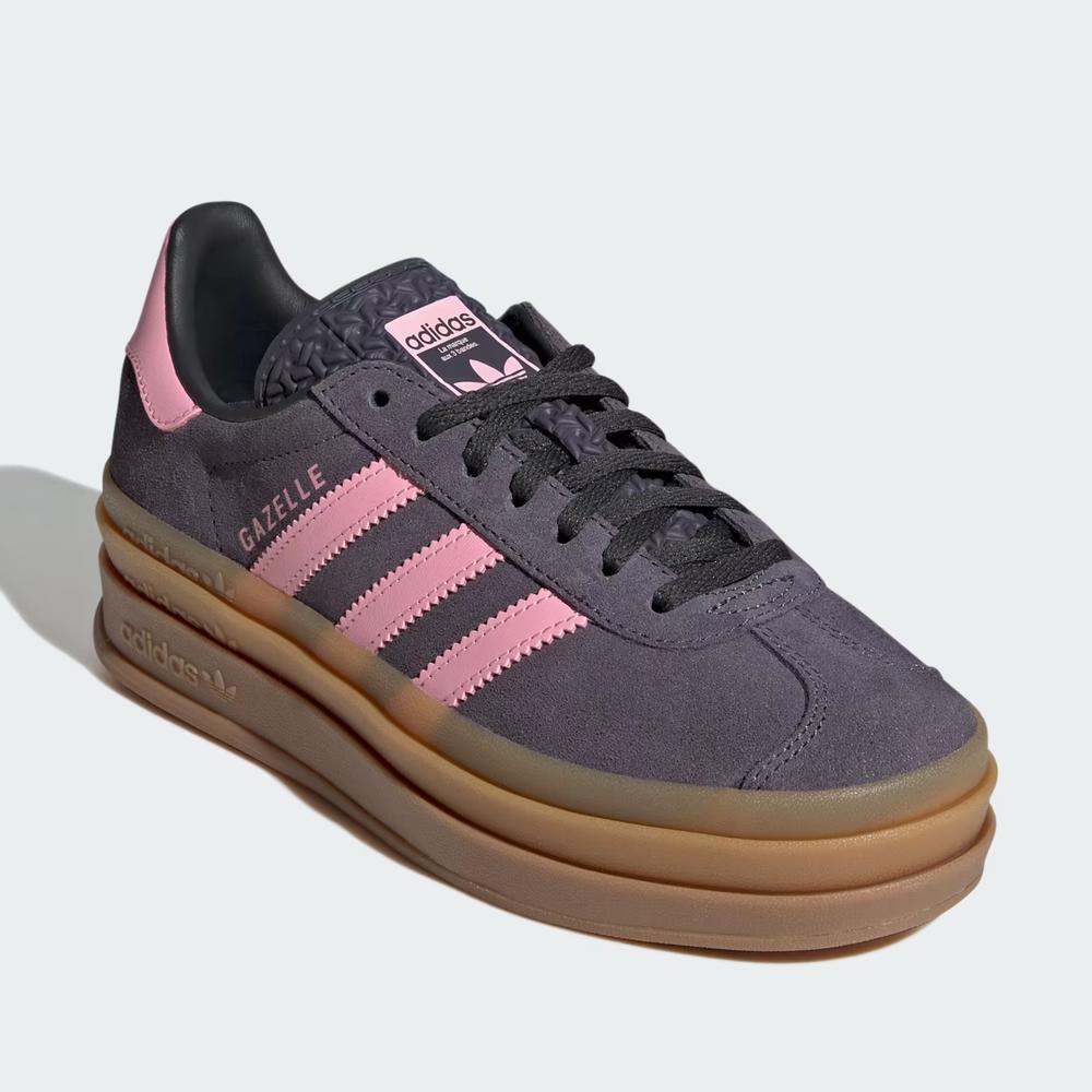 Dětské boty adidas Originals Gazelle Bold J IH6459 - šedivé