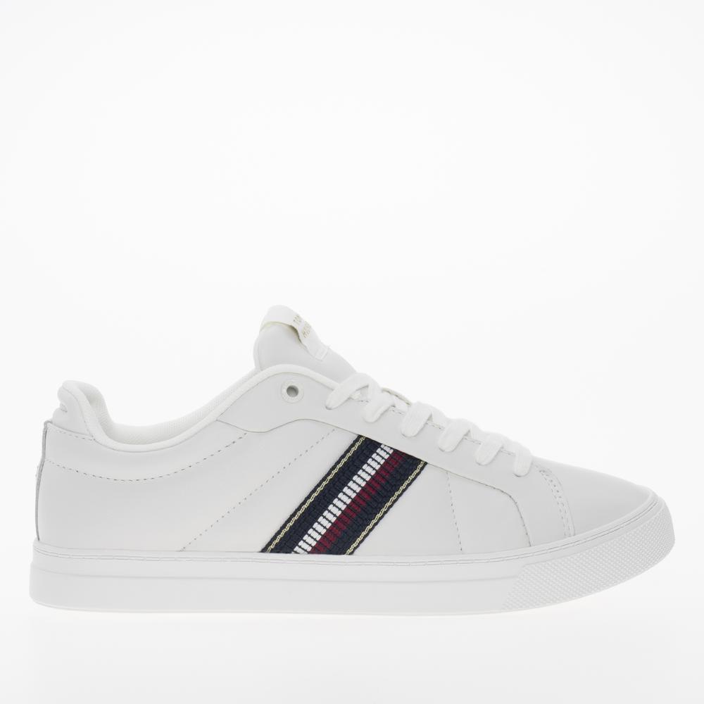 Boty Tommy Hilfiger Icon Court Sneakers Stripes FW0FW08110-YBL - bílé