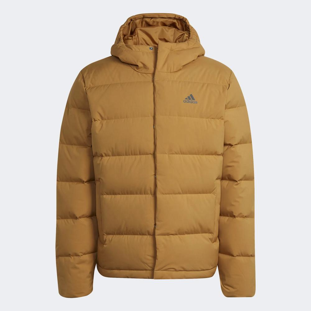 Bunda adidas Helionic Hooded Down HG8748 - hnědé
