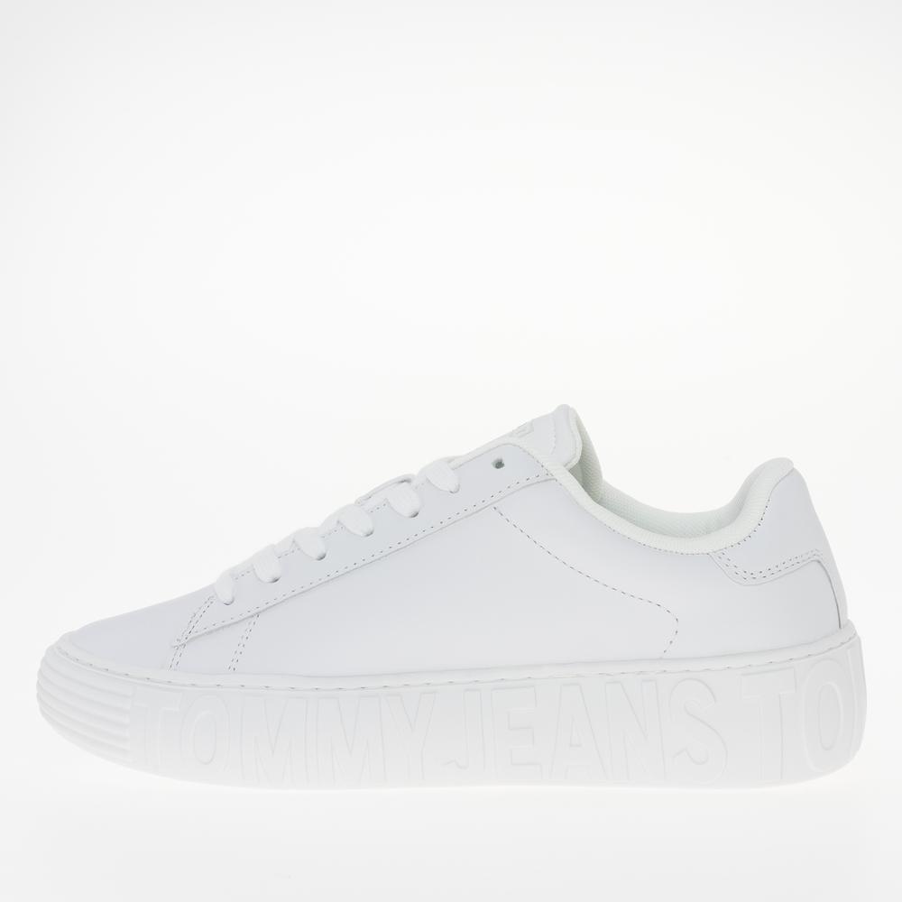 Boty Tommy Jeans Leather Cupsole Ess EN0EN02507-YBS - bílé
