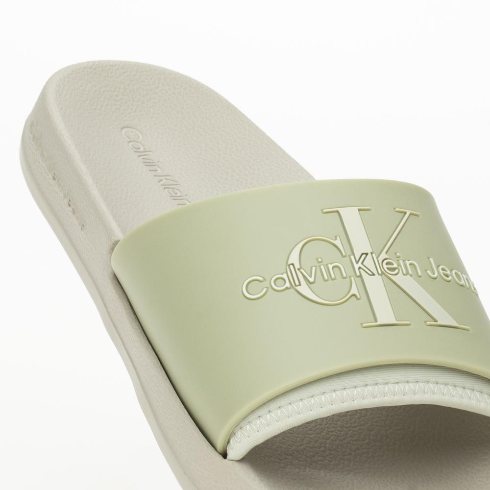 Žabky Calvin Klein Slide Monogram TPU YW0YW00585-0F4 - zelené