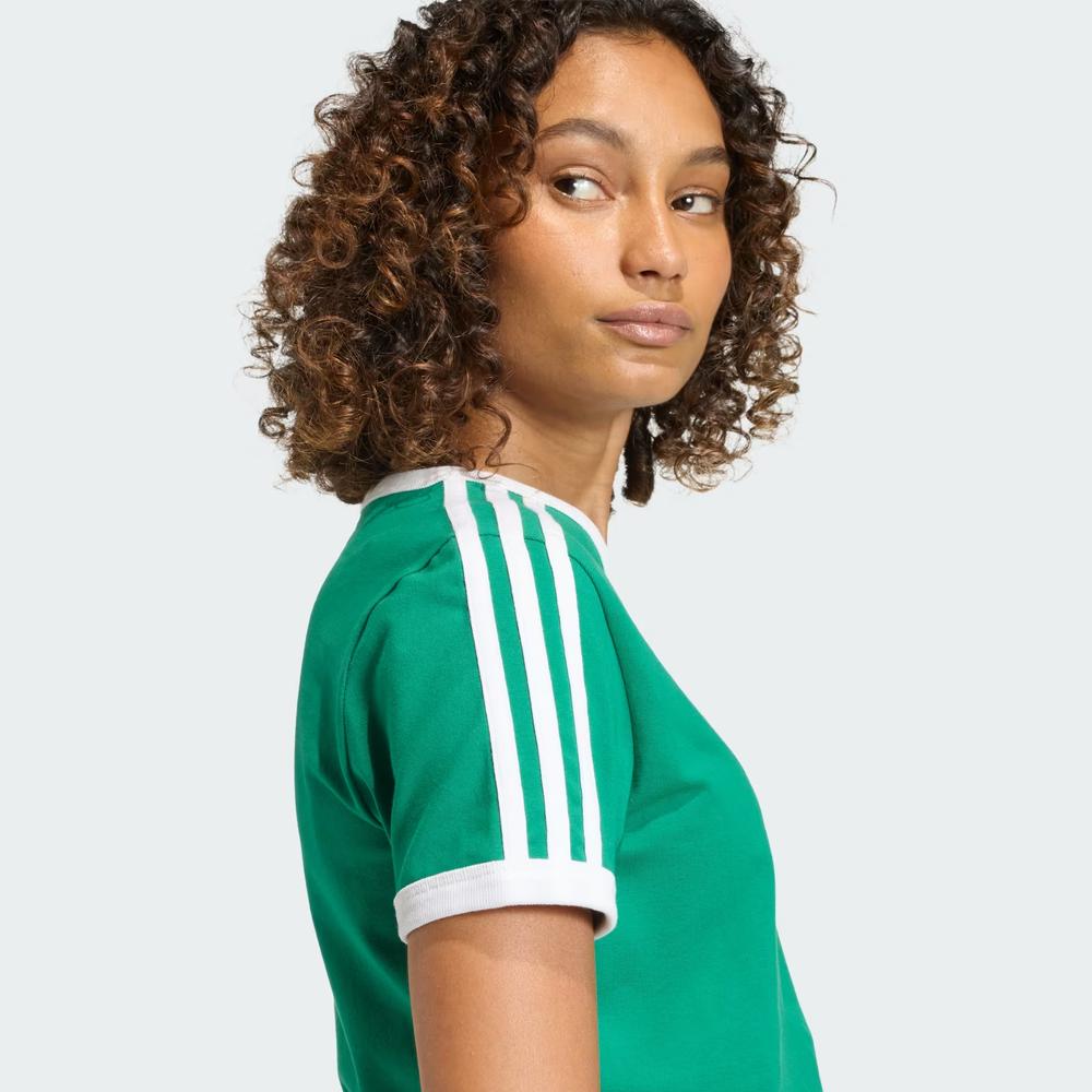 Dámská tričko adidas Originals 3-Stripes Slim KD3681 - zelené