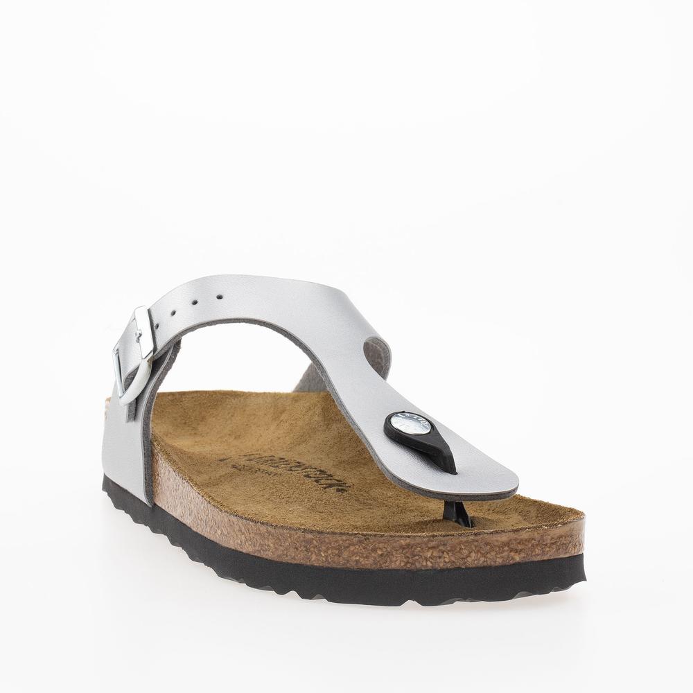 Žabky Birkenstock Gizeh 43853 - stříbně