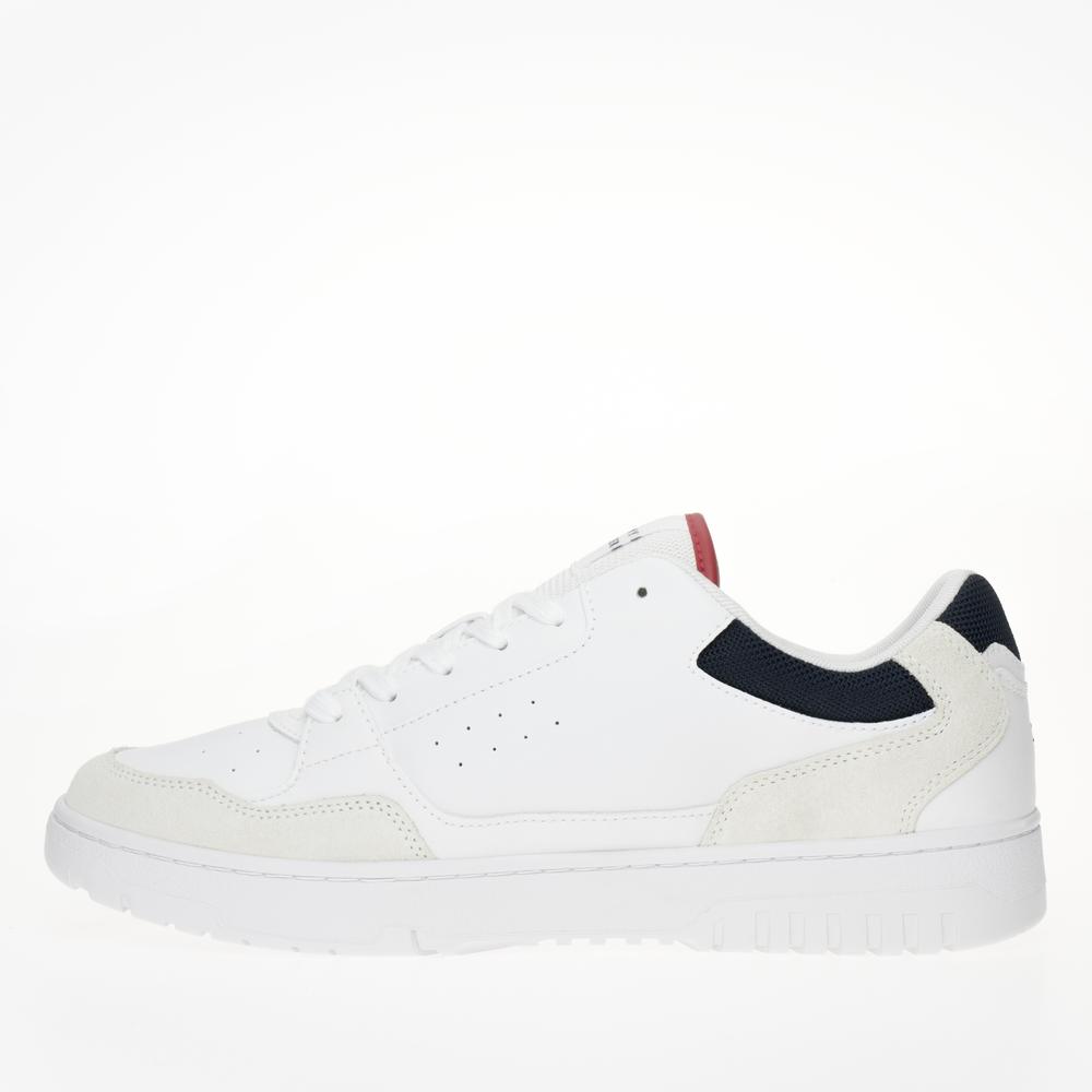 Boty Tommy Hilfiger Basket Core Lth Mix Ess FM0FM05058-YBS - bílé