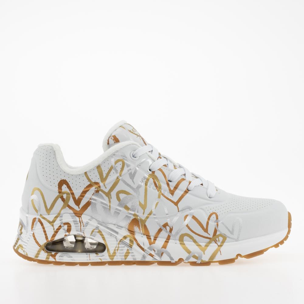 Boty Skechers Uno Metallic Love 155523WTGD - bílé
