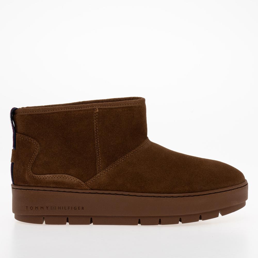 Boty Tommy Hilfiger Cool Suede Snowboot FW0FW07662-GTU  - hnědé