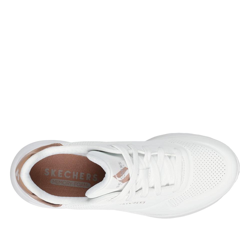 Boty dámské Skechers Uno Lite Shimmer Along 177291WHT - bílé