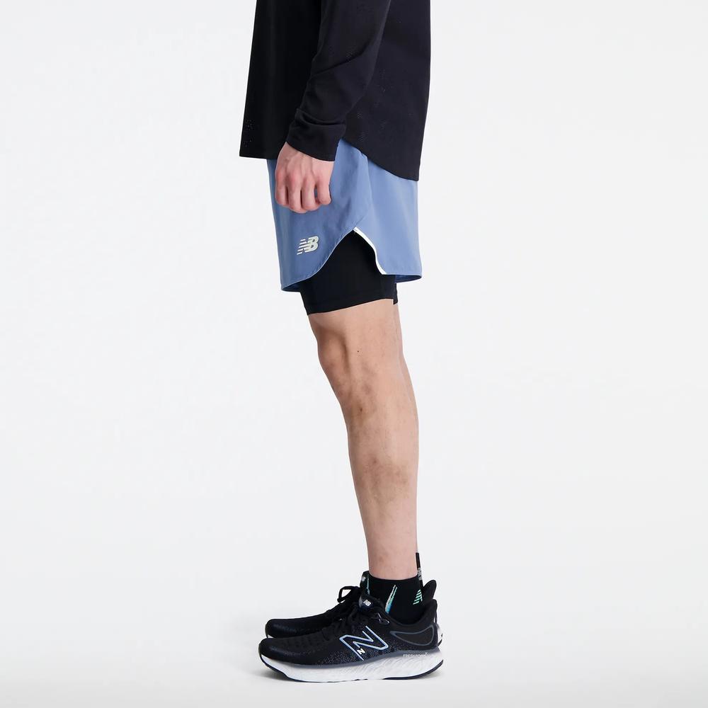 Pánské šortky New Balance MS33282MYL - modré