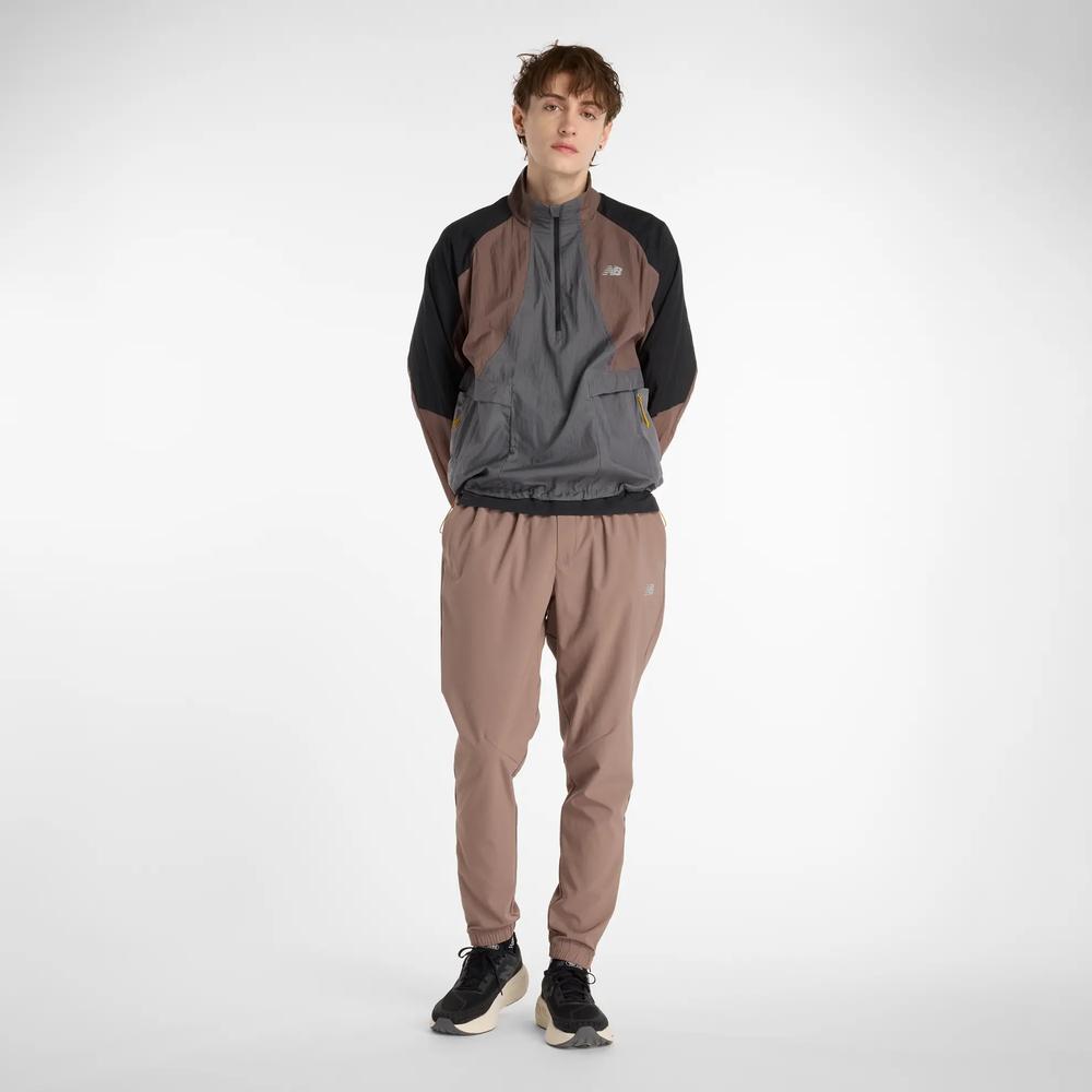 Pánská bunda New Balance MO53206EAS - hnědé
