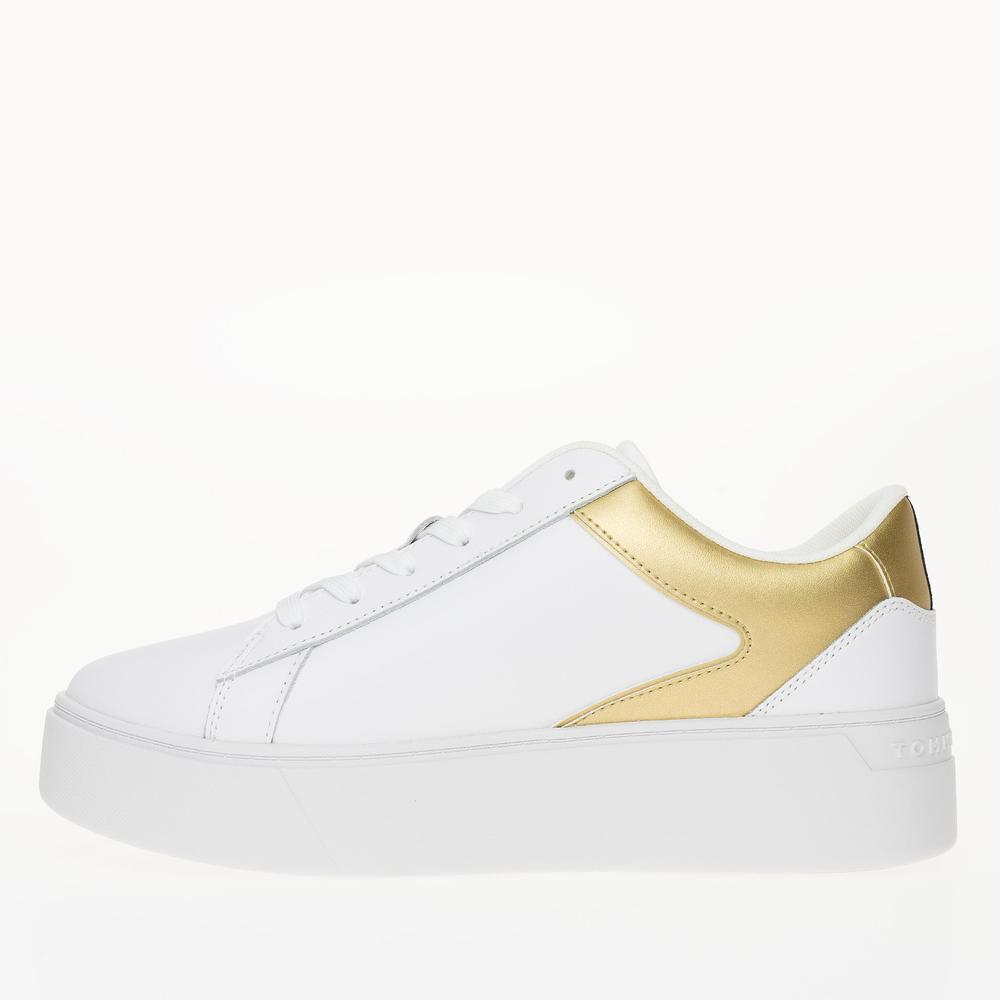 Boty Tommy Hilfiger Platform Court FW0FW08073-0K6 - bílé