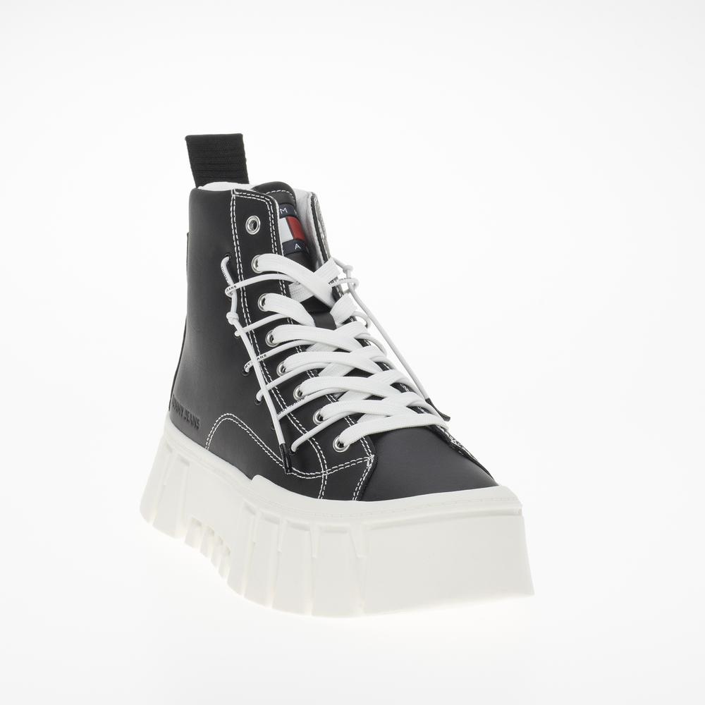 Boty Tommy Jeans TJW Platform MC EN0EN02498-BDS - černé