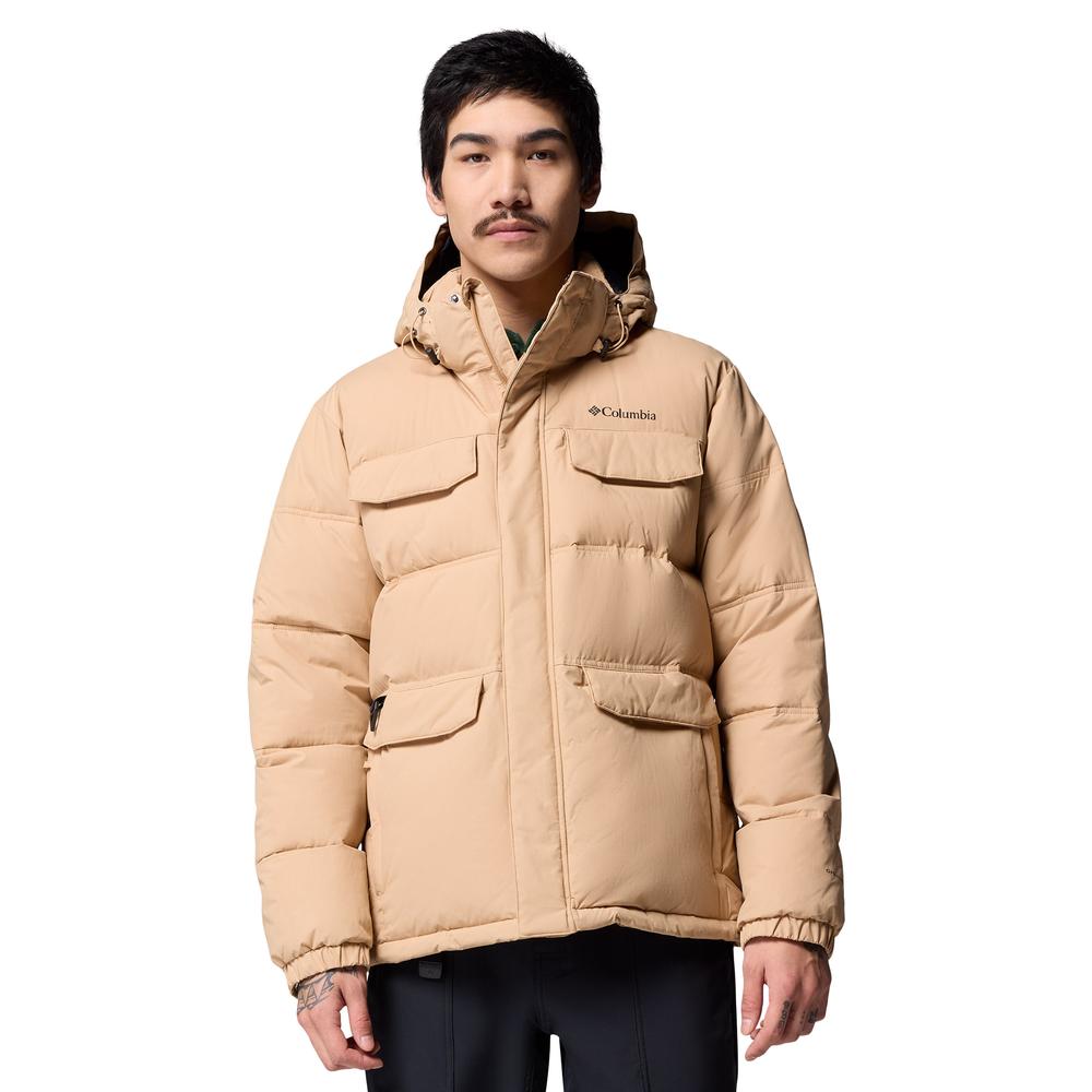 Pánská bunda Columbia Landroamer Hooded Puffer 2088081262 - béžové
